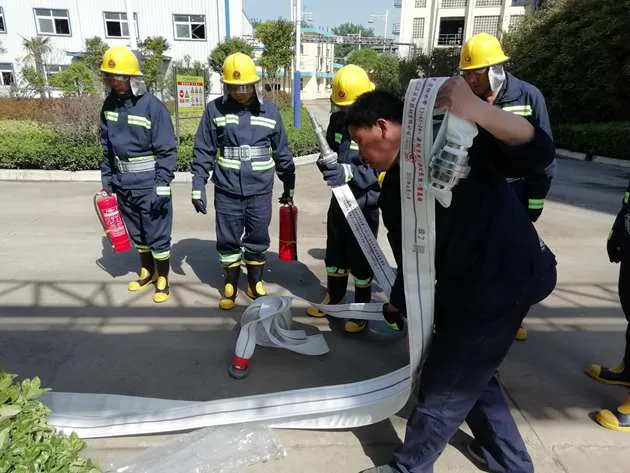 The company conducts fire fighting drills and training activities