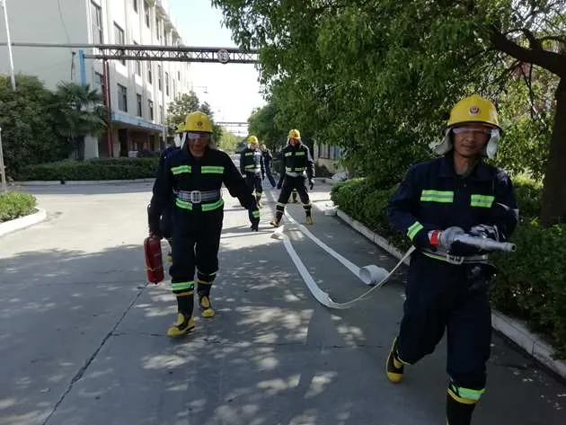 The company conducts fire fighting drills and training activities